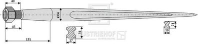 Frontladerzinken Großballenzinken 1100 M22x1.5 Profil Doppel T27/34