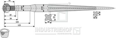 Frontladerzinken Großballenzinken 1100 M22x1.5mm / X Profil 30/30