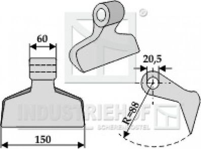 Hammerschlegel 63-RM-1-20 passend für Maschio Mulcher