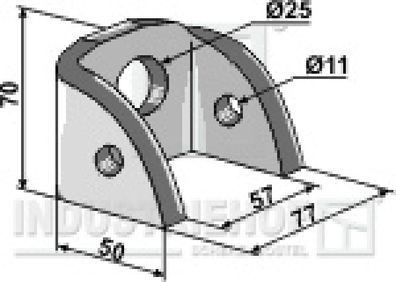 Halter 63-HAL-01 passend für Kuhn Vogel u. Noot Mulcher