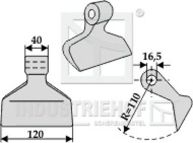 Hammerschlegel 63-RM-4 passend für Kuhn Mulcher