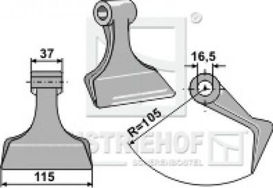Hammerschlegel 63-RM-101 passend für Kuhn Mulcher