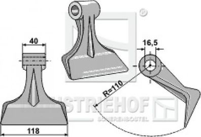 Hammerschlegel 63-RM-66 passend für Kverneland Mulcher