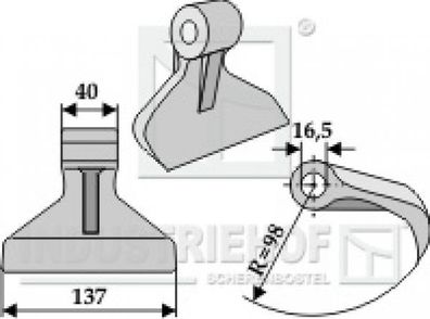 Hammerschlegel passend für Müthing Berti Agritech Mulcher AP-00889 63-RM-30 1200g