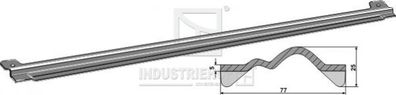 Kratzbodenleiste B 77 / H 25 / L 1420 mm Profil: Spez.-Ausf. gebohrt, passend für