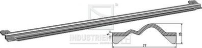 Kratzbodenleiste B 77 / H 25 / L 1560 mm Profil: Spez.-Ausf. gebohrt, passend für