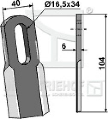 Messer Mulchmesser 63-FEI-49 passend für Howard Ferri Mulcher