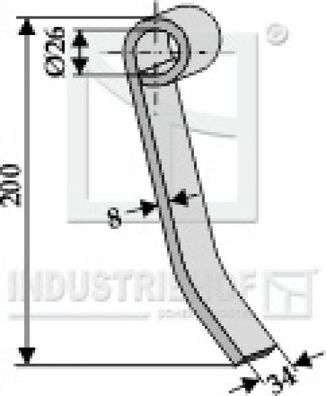 Mittelschlegel Mulchmesser 63-NOB-18 passend für Kuhn, Kverneland (Maletti), Nobili