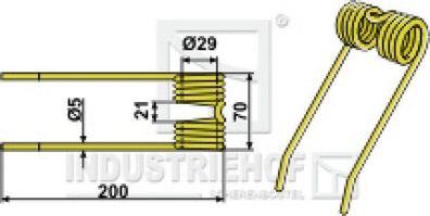 Pick-Up Zinken für Ladewgenzinken Deutz-Fahr - Typ AES31/31S; EAS21; EAS30; TL21; 3