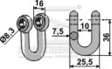 Schäkel passend für Agria Mulcher 63-AGR-71