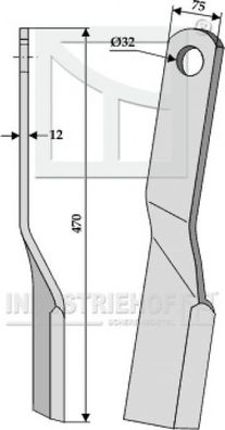 Schlegelmesser Mulchermesser 63-HOW-13 passend für Howard Mulcher