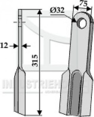 Schlegelmesser Mulchermesser 63-HOW-23 passend für Howard Mulcher