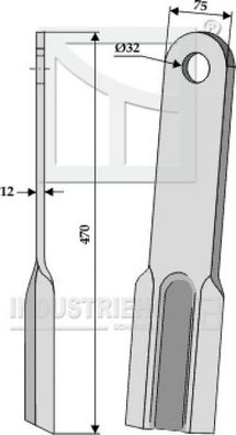 Schlegelmesser Mulchermesser 63-HOW-25 passend für Howard Mulcher