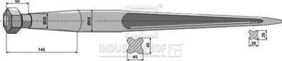 Schwerlastzinken Frontladerzinken L.1010 mm Gew. M30x2 X Profil 45/45