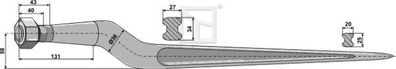 Silozinken Länge 815 Gewinde 22x1.5 (Bressel & Lade/Becker&Hänisch