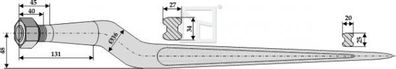 Silozinken / 18823 / Länge 815 mm Gewinde 20 x 1.5 mm (Stoll)