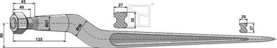 Silozinken / 18915 / Länge 920 mm Gewinde 22 x 1.5 mm (Strautmann)