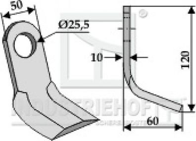 Y-Messer Mulchmesser 63-HOW-49 passend für Howard Mulcher