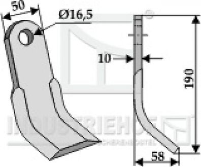 Y-Messer Mulchmesser 63-MAL-14 passend für Kverneland (Maletti) Mulcher