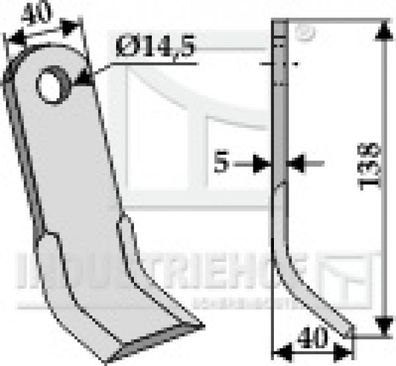 Y-Messer Mulchmesser 63-MAL-15 passend für Kverneland (Maletti) Mulcher