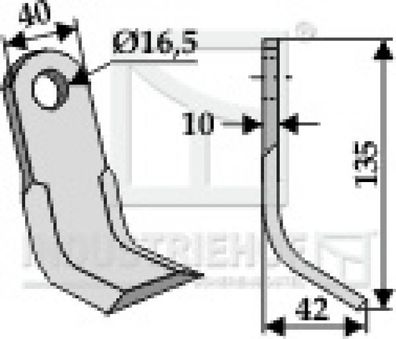 Y-Messer Mulchmesser 63-MAL-27 passend für Kverneland Maletti