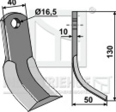 Y-Messer Mulchmesser 63-MAL-30 passend für Kverneland (Maletti) Mulcher