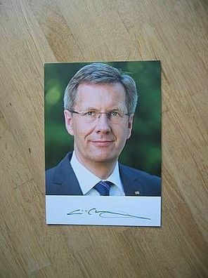 Ministerpräsident & Bundespräsident Christian Wulff - handsigniertes Autogramm!!!