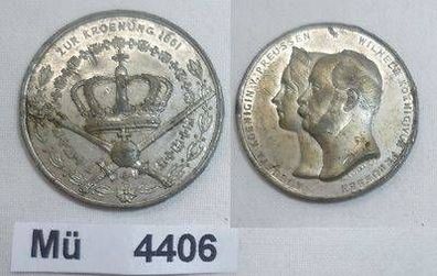 alte Medaille Preussen zur Krönung von Wilhelm I. 1861