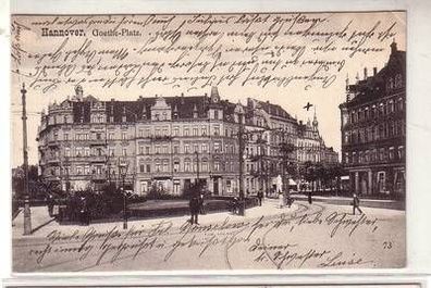 50396 Ak Hannover Goethe Platz 1907