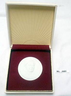 DDR Porzellan Medaille Georg Friedrich Händel im Etui