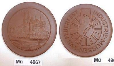 DDR Porzellan Medaille Industrie Meissen VVB Feuerfest