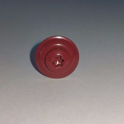 Spenglerschrauben 4,5x25-45mm oxidrot RAL 3009 mit Dichtscheibe 15 mm Torx rot