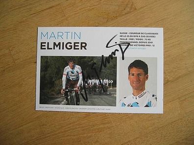 Radrennfahrer Tour de France Martin Elmiger - handsigniertes Autogramm!!!
