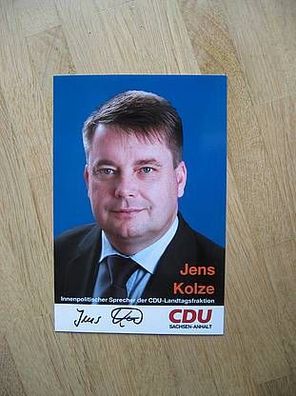 Sachsen-Anhalt CDU Politiker Jens Kolze - handsigniertes Autogramm!!!