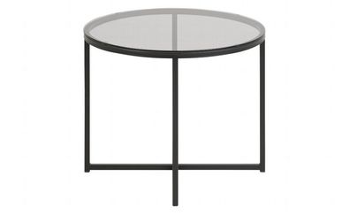 Couchtisch Cape Ø 55cm Glastisch Wohnzimmertisch Beistelltisch Tisch schwarz