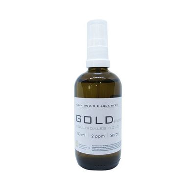 Kolloidales Gold 100ml | 2ppm als Spray Sprühflasche Braunglas GOLDpurity