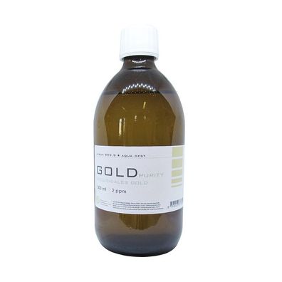 Kolloidales Gold 500ml | 2ppm Flasche Braunglas Originalitätsverschluss pure