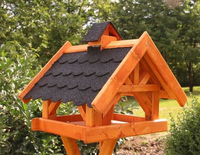 Großes viereckiges Vogelhaus aus Holz behandelt Typ 33