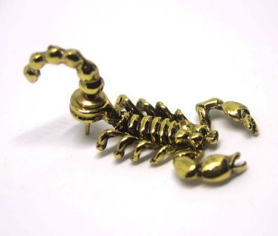 1 Stück Scorpion Ohrring-Stecker, Golden
