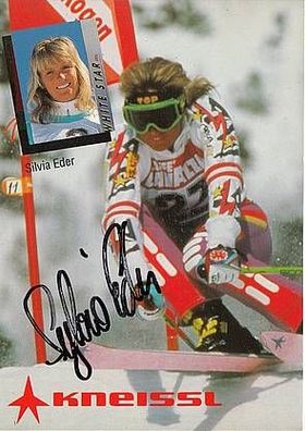 Silvia Eder Skialpine Autogrammkarte Original Signiert + A21370