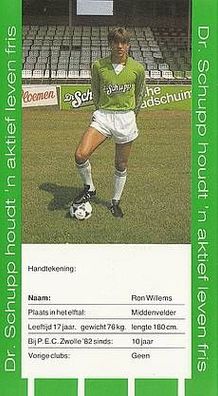 Ron Willems P.E.C Zwolle 1984-85 Autogrammkarte + A21310