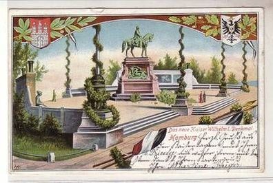 52942 Ak Hamburg das neue Kaiser Wilhelm I. Denkmal 1903