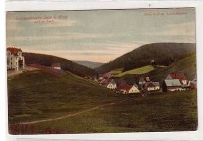 52727 Ak Sommerfrische Sosa im Erzgebirge Unterdorf mit Lochhäusern 1915