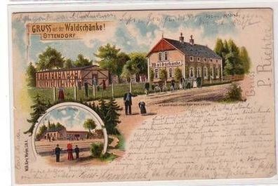 51116 Ak Lithografie Gruss aus der Waldschänke Ottendorf 1901