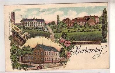 49678 Ak Lithographie Gruß aus Berbersdorf 1909