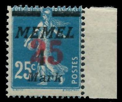 MEMEL 1923 Nr 122 postfrisch X8877A6