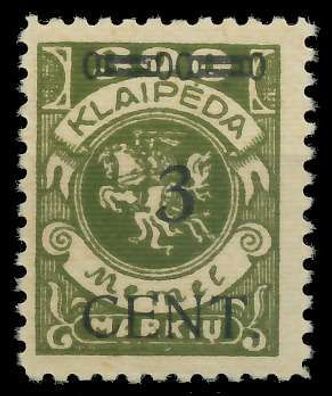 MEMEL 1923 Nr 179I postfrisch gepr. X8877F6