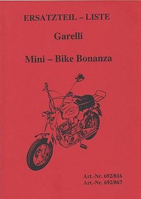 Ersatzteilliste Garelli Mini Bike Bonanza, Zweirad