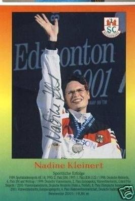 Nadine Kleiner Leichtathletik Autogrammkarte Original Signiert + 44409