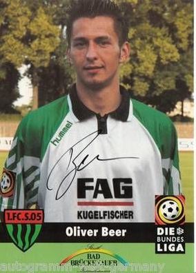 Oliver Beer FC Schweinfurt 05 2001-02 Autogrammkarte + A15684